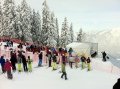 Garmisch - start utrke zenskog spusta na Kandaharu, 04.02.2012.